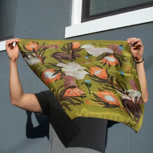 Silk Scarf Print Deep in the Forest image 1