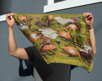 Silk Scarf Print “Deep in the Forest”