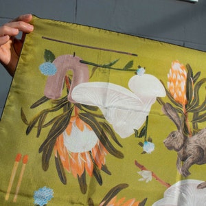 Silk Scarf Print Deep in the Forest image 3