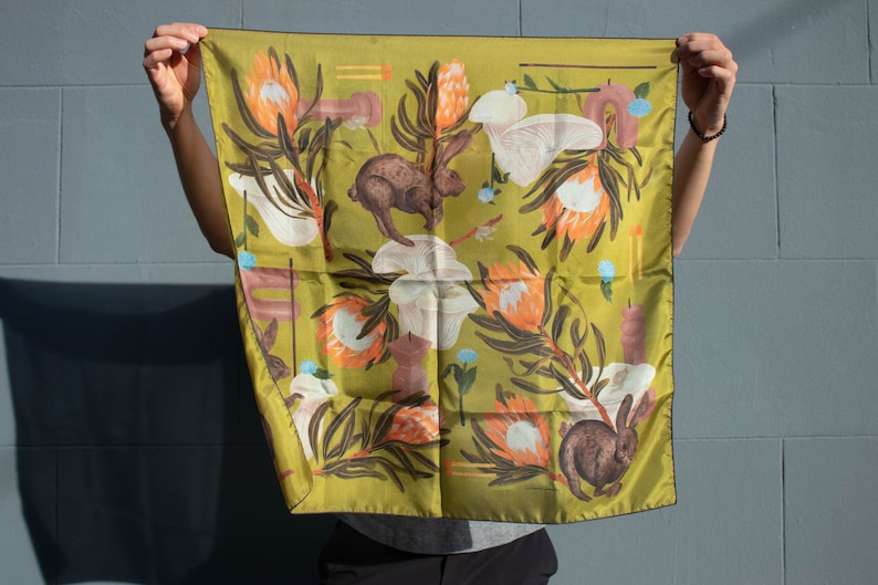 Silk Scarf Print Deep in the Forest image 4