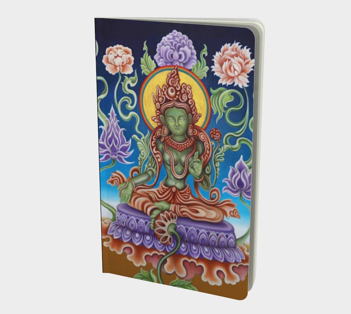 Green Tara Goddess Notebook Journal