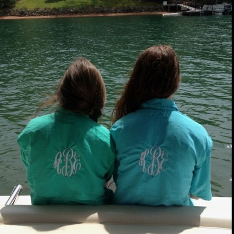 MONOGRAMMED Preppy COLUMBIA PFG Fishing shirt Great with Etsy