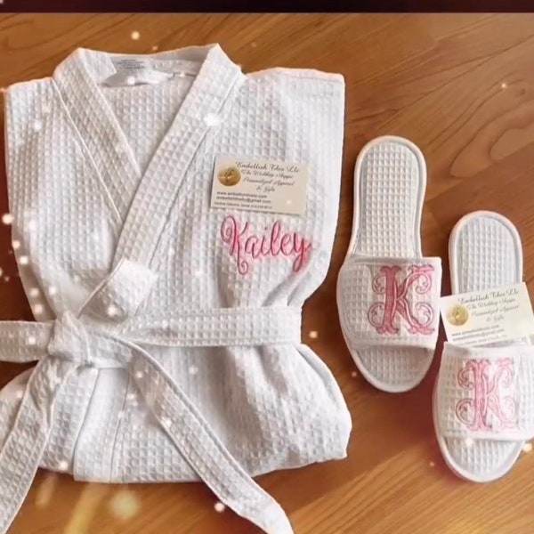 Personalized Robe’s and Slippers Etsy