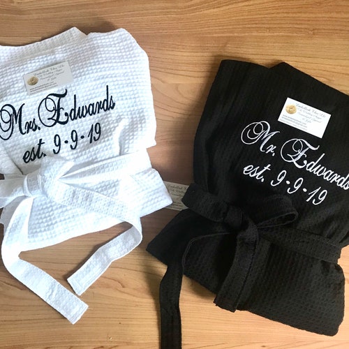 His and Hers Personalized Fleece Robe Set Couples Gift Gift Etsy