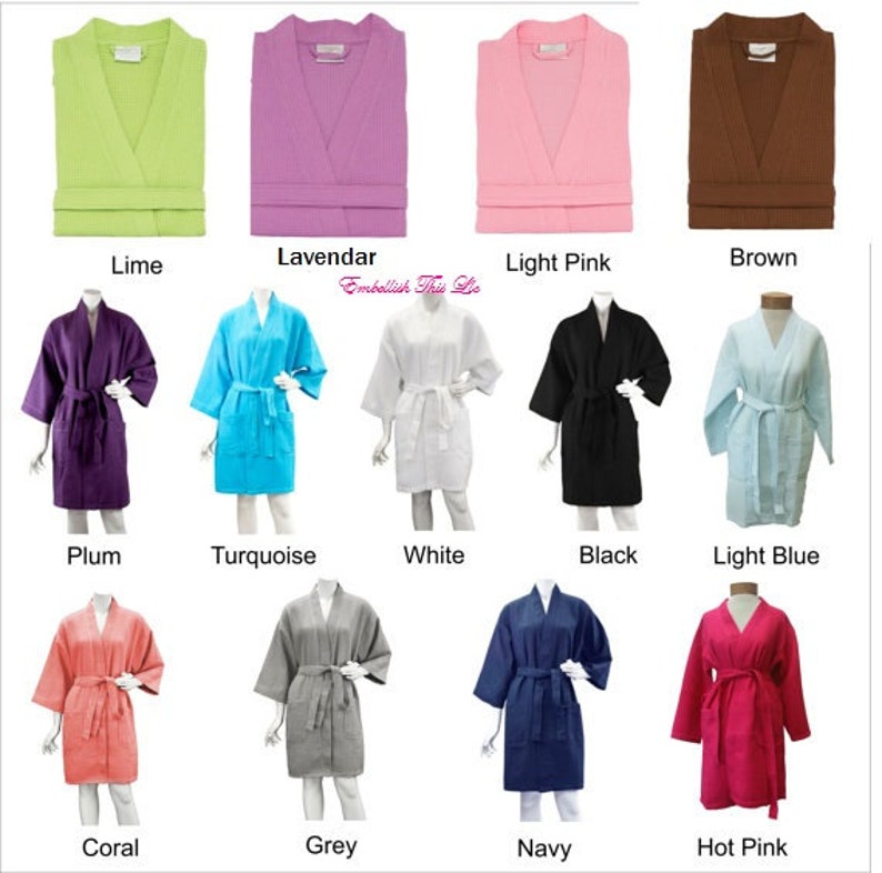 9 Monogrammed Robes Wedding Spa Robes Brides Bridesmaids Etsy
