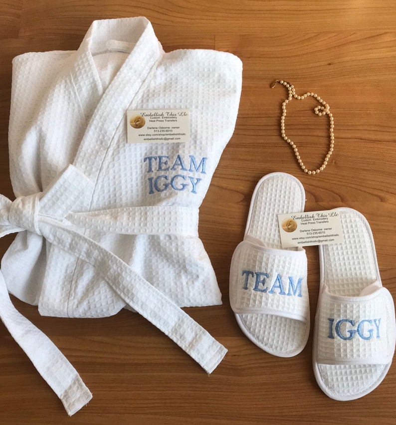 Ladies SPA Robe and Slipper SET Robe Slippers Waffle Spa Etsy