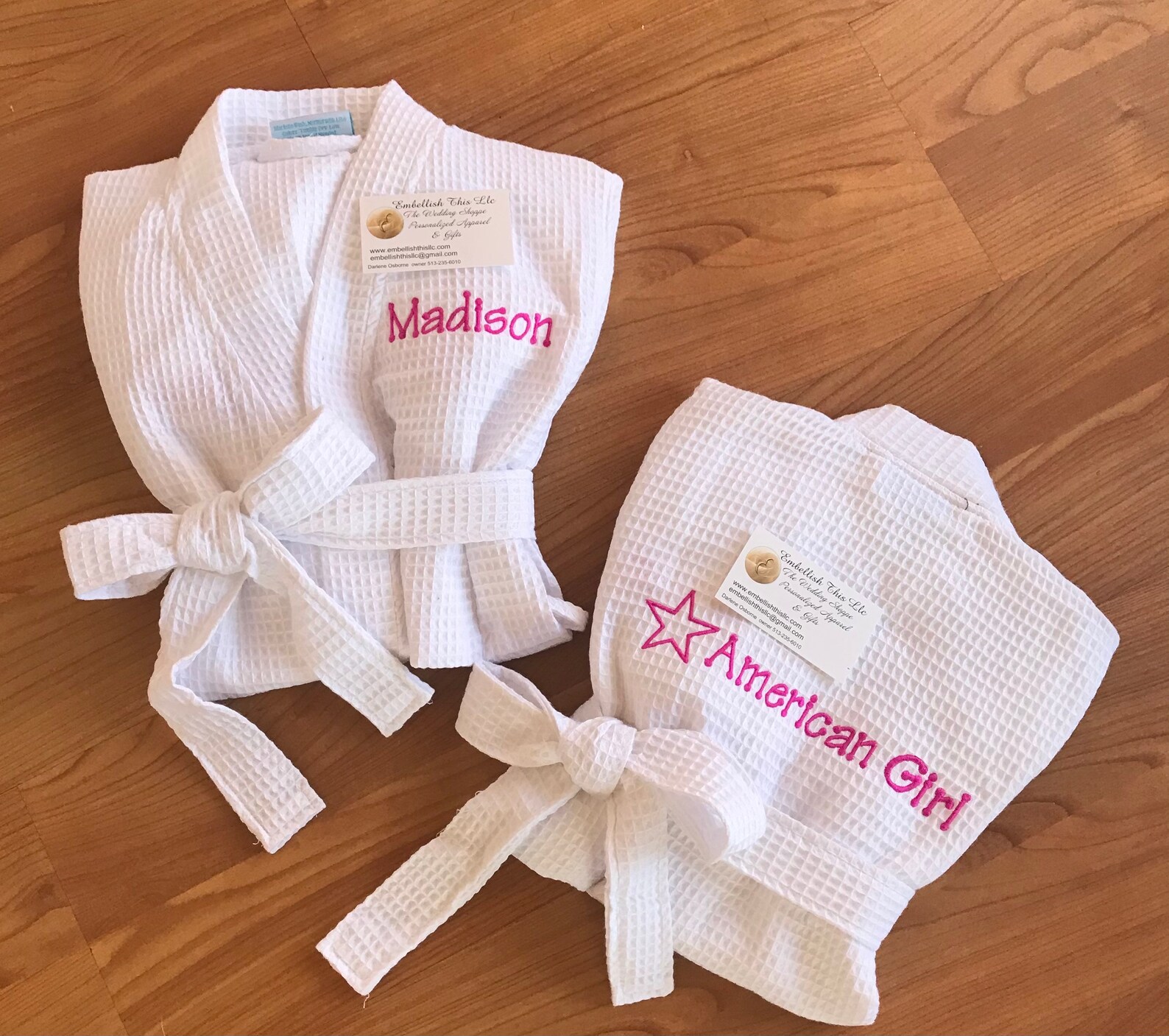 Personalized youth cotton Robe Girls spa robe Toddlers robe Etsy