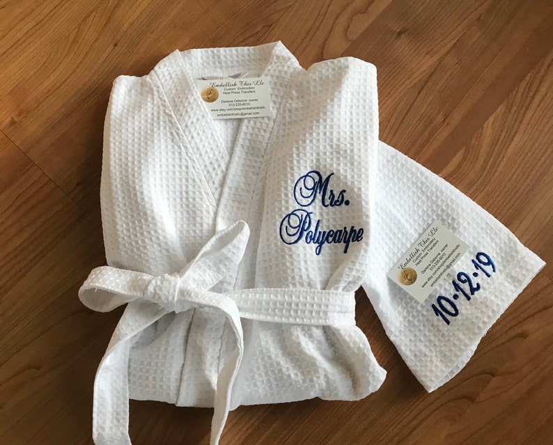 ROBE and Slipper SET Customized Spa Robe and Slippers 2 Spa Etsy