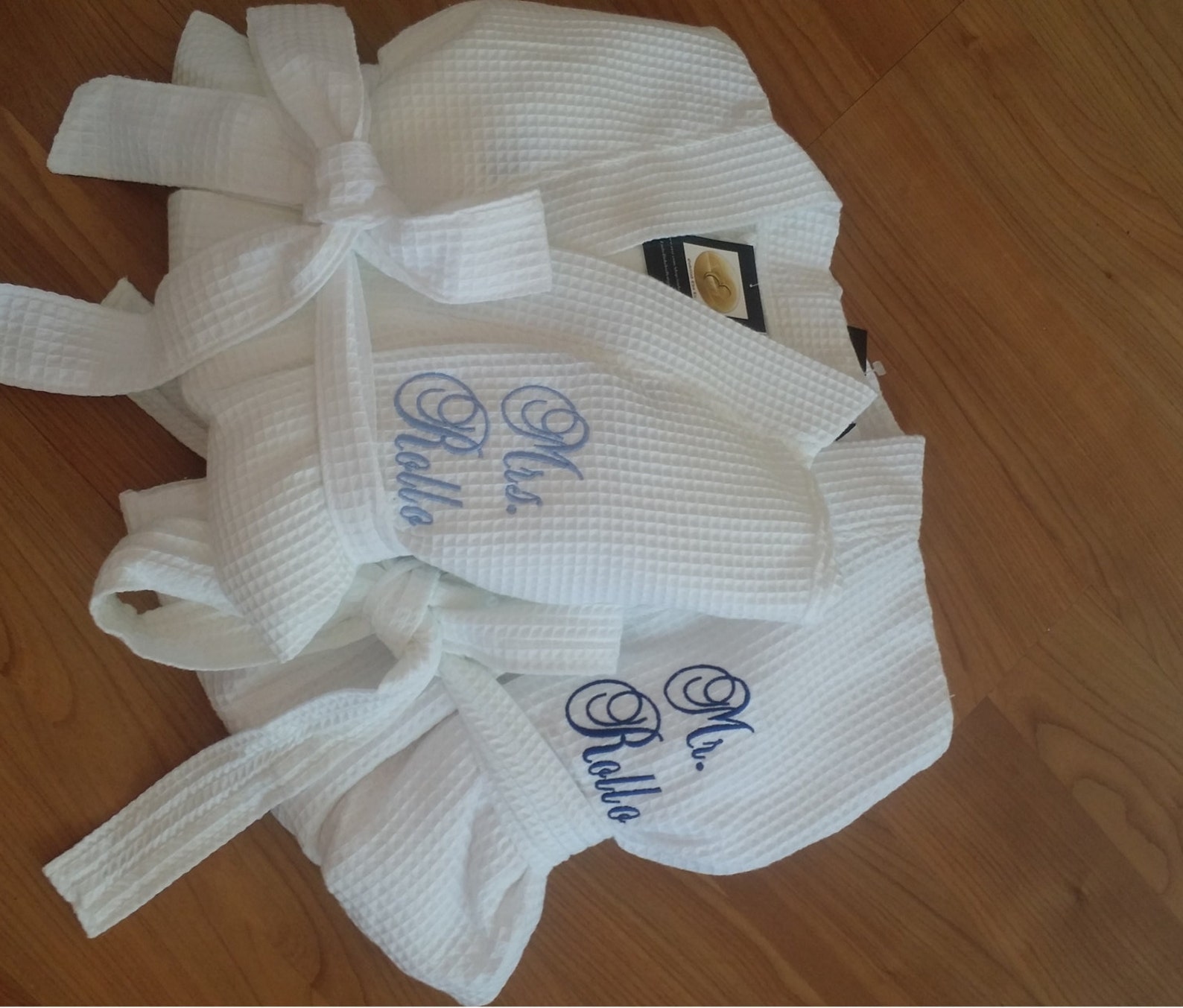 Mr Mrs His Hers Personalized Monogrammed Robes Spa Cotton Etsy