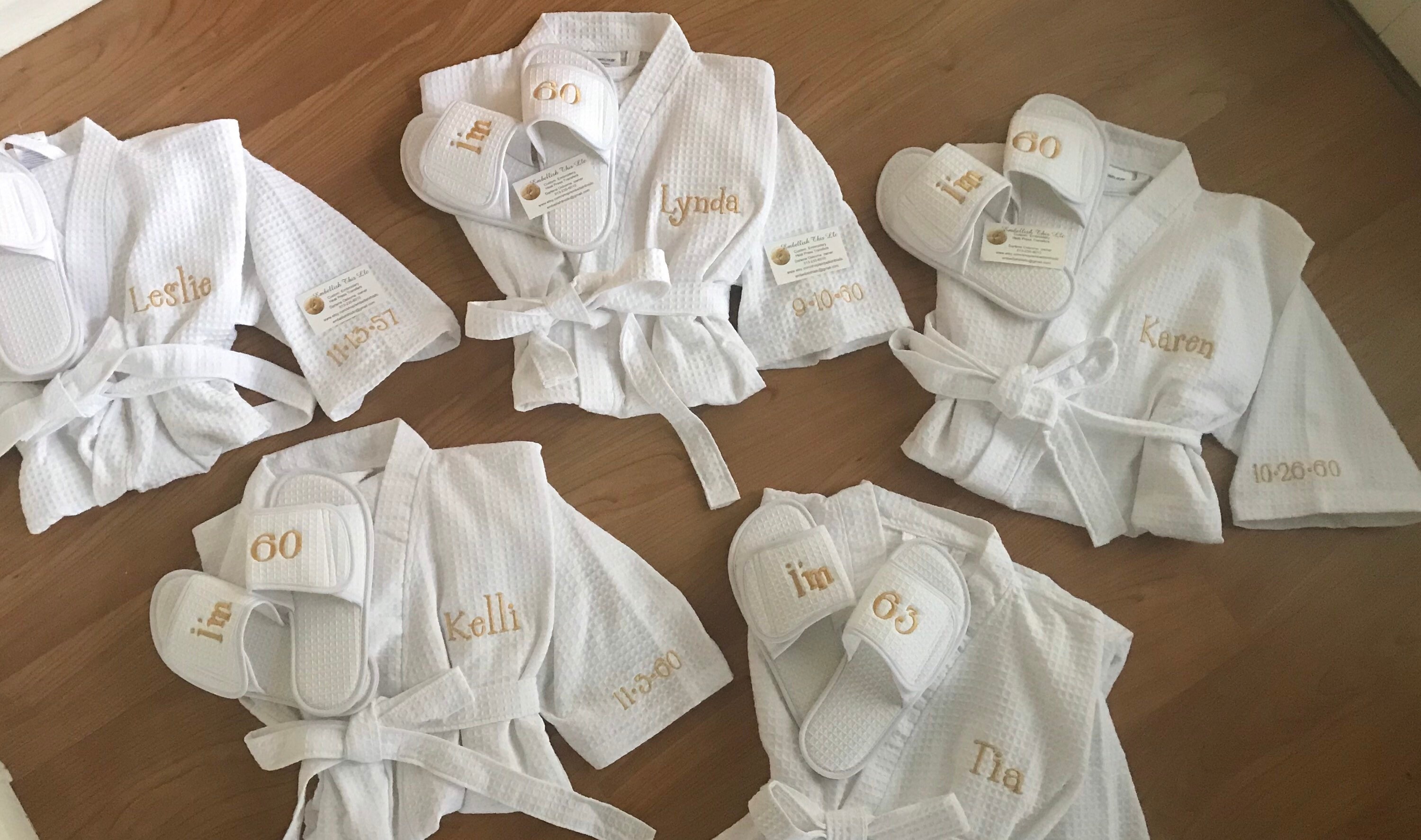 Monogrammed Robe and Slipper Set Personalized Spa Set Etsy