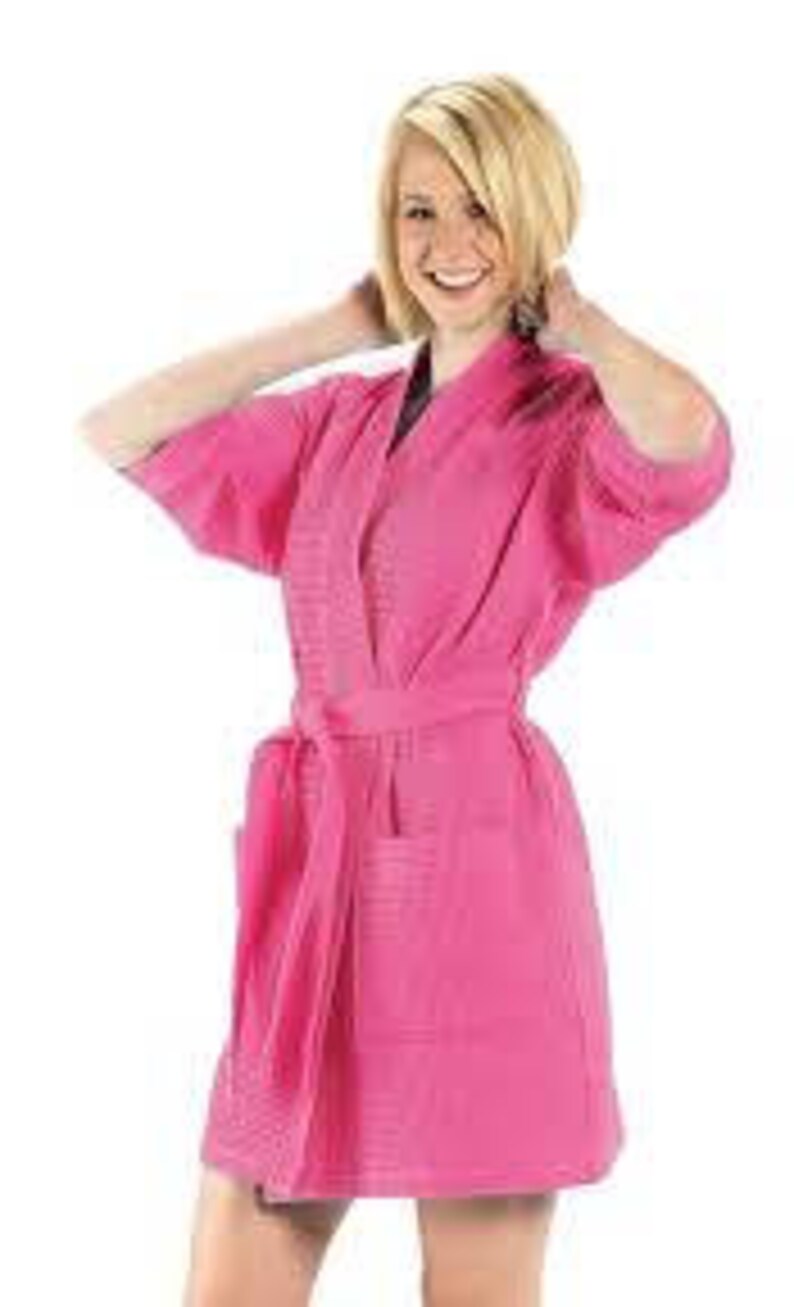 8 Monogrammed Spa Robes 8 Bridesmaids Robes Spa Robe Waffle Etsy