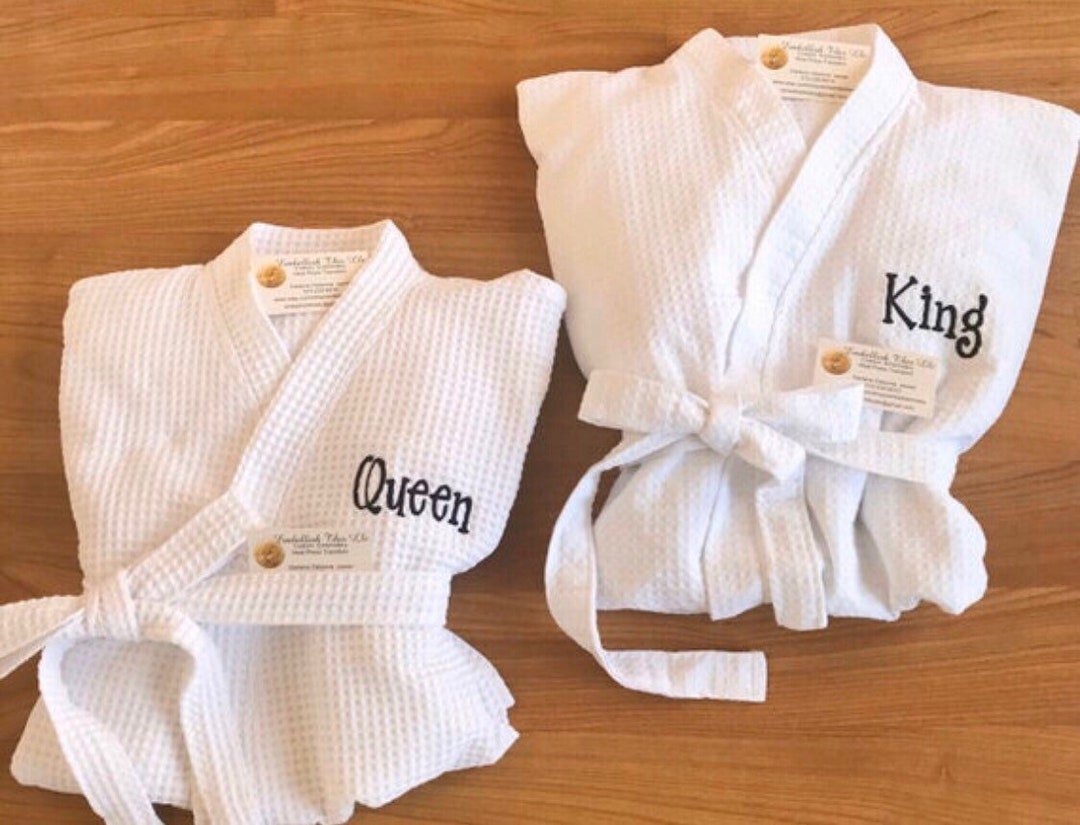 King and Queen Robes 2 Personalized Bathrobes His and Her Etsy