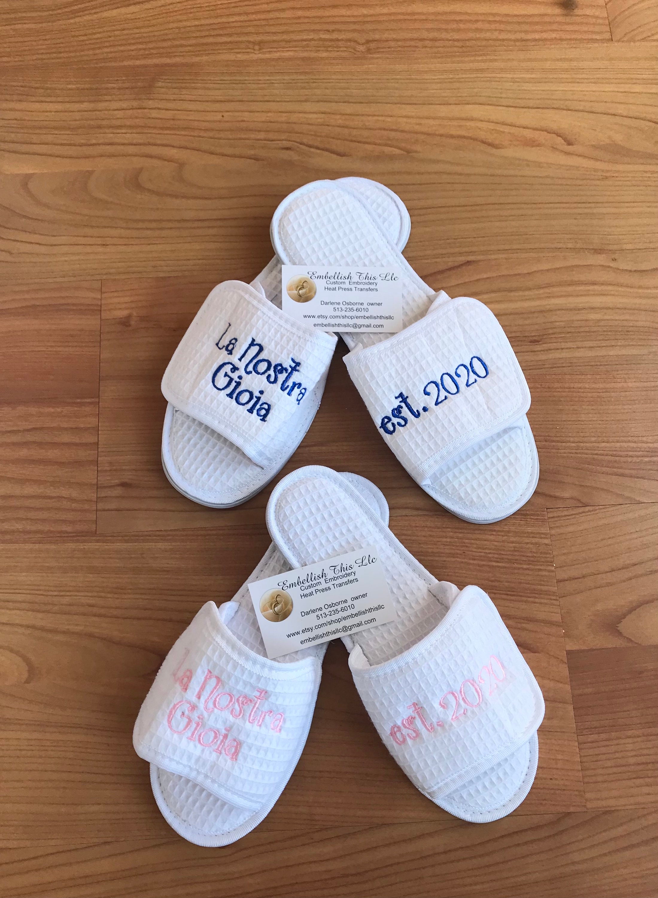 Customized House Slippers Monogrammed 