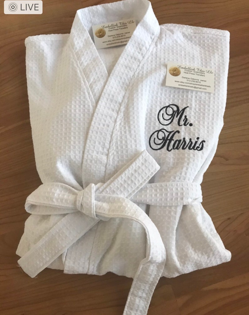 Dads Robe Personalized Guys Gift Fathers Gift Personalized Etsy