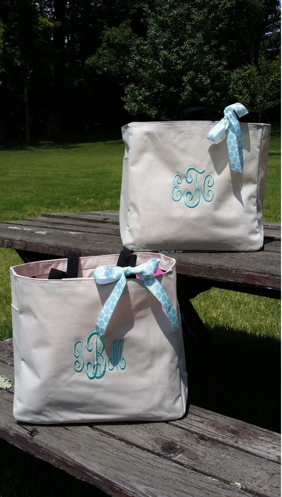 MONOGRAMMED Tote Personalized Gifts Monogrammed gift bag | Etsy