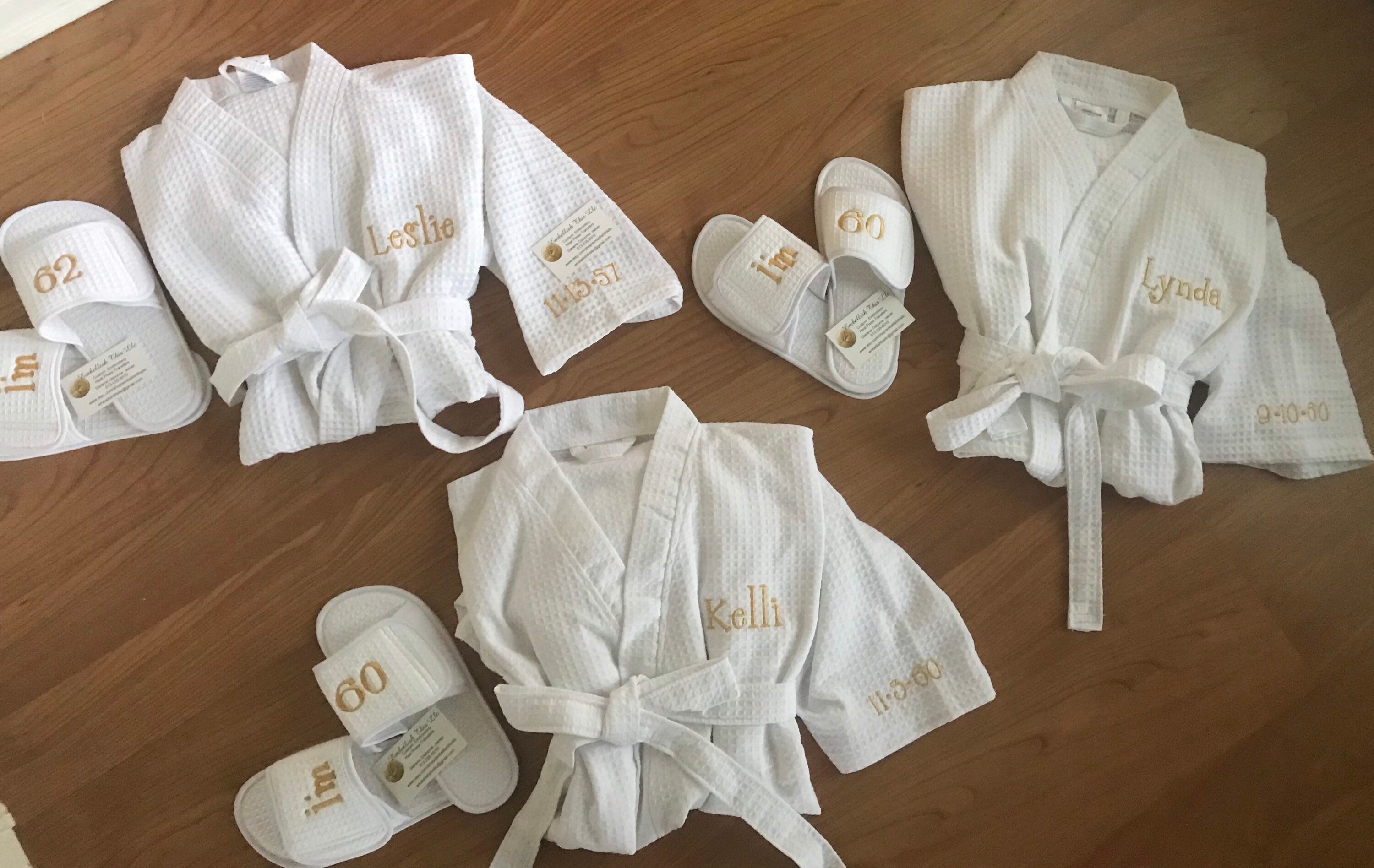 Monogrammed Robe and Slipper Set Personalized Spa Set Etsy