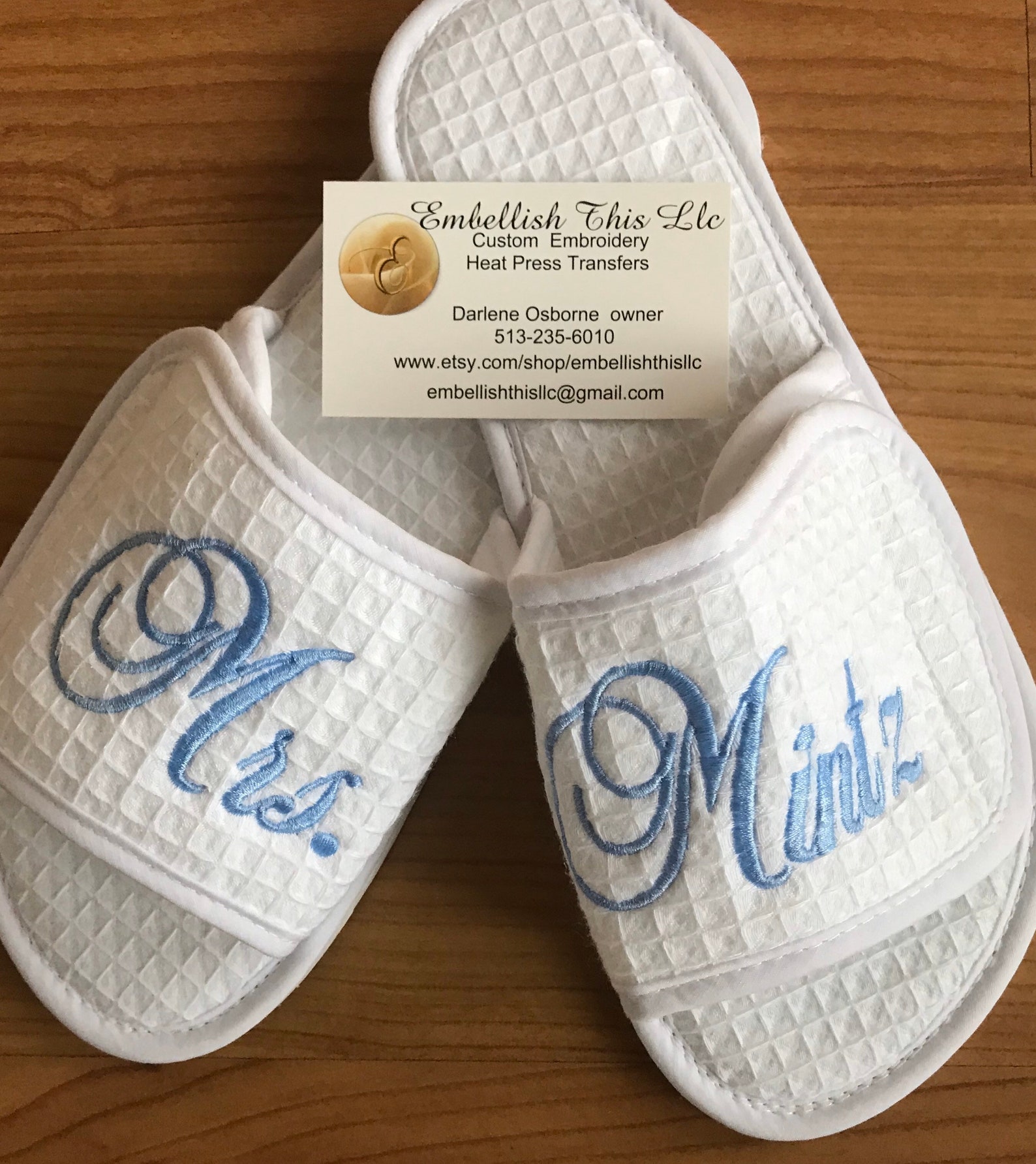 Personalized slippers Mrs slippers Waffle slippers Etsy