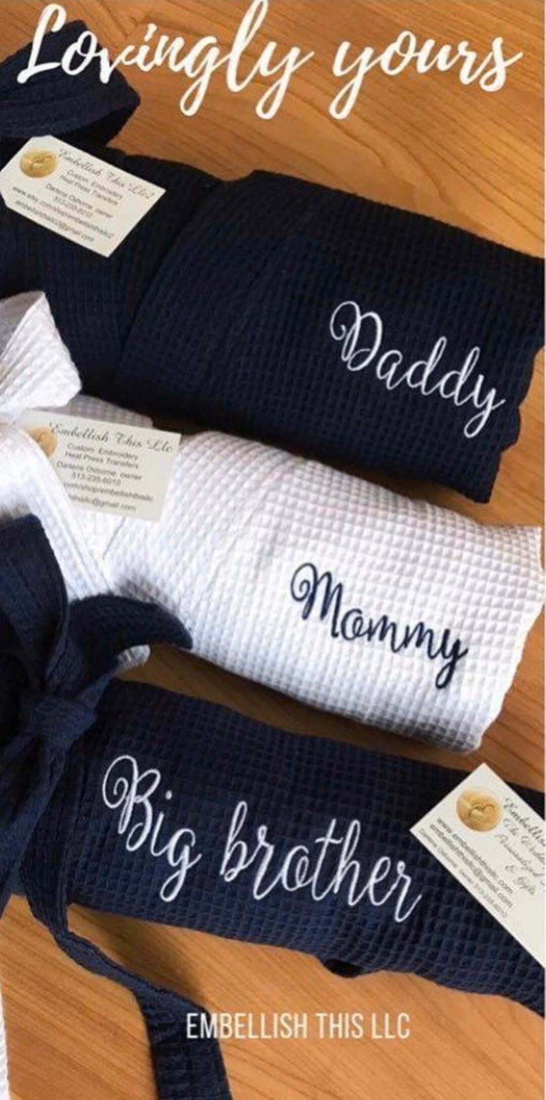 Monogrammed Waffle Spa ROBE Moms Robe Dads Robe Big Brother Etsy