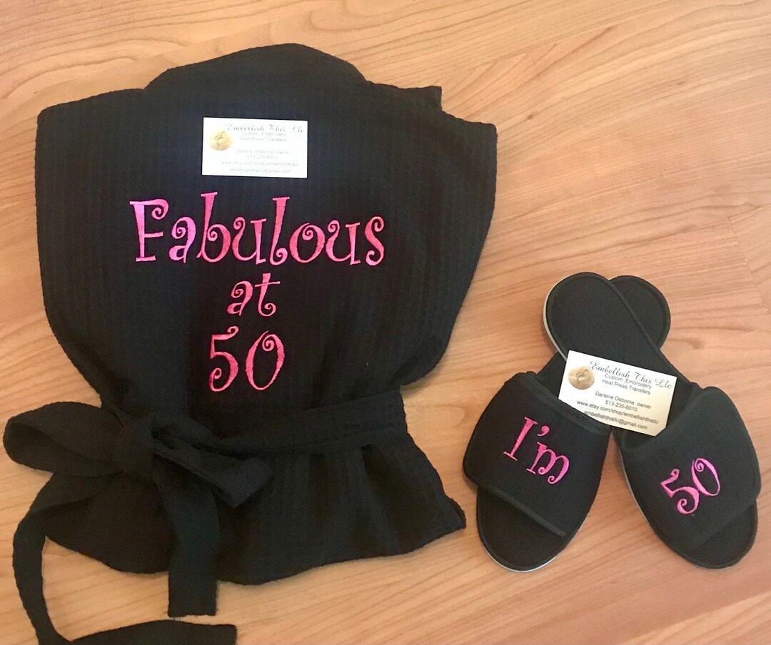 Customized Robe and Slippers set 2 spa set Waffle Spa Robe Etsy.de