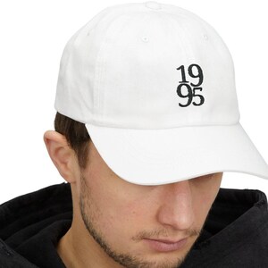 1995 Embroidered Cotton Baseball Hat: 30th Birthday Gift