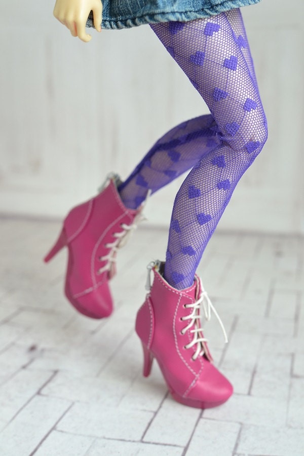 Violet tights hearts for doll 1/4 slim msd minifee bjd Etsy