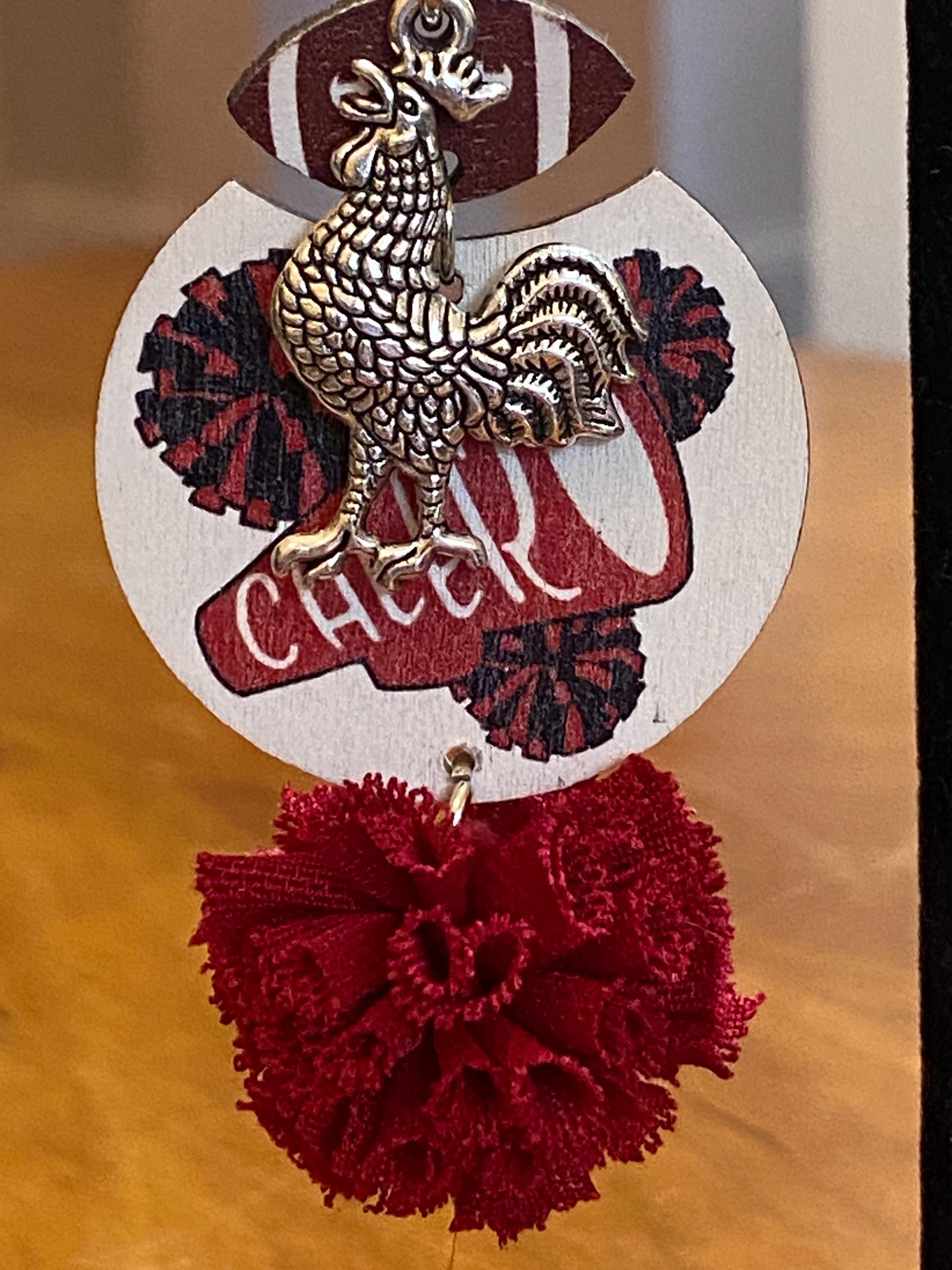 South Carolina Cocky Gamecock Resin Mascot Earrings main image 0