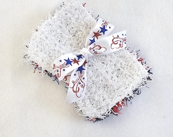 Patriot Days Scrubbies Crocheted Dish Scrubbers, Set of 4