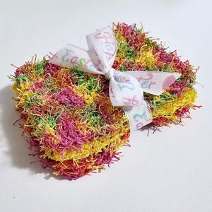 Easter Spring Crochet Dish Scrubbies, Scrubby Set of 3