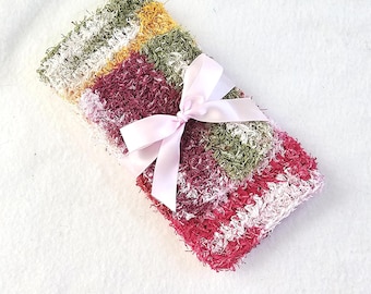 Spring Fling Crochet Cotton Dishcloth & Scrubby Set