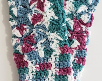 Cozy Fingerless Gloves, Handmade Fingerless Gloves, Winter Gloves, Teal-Rose