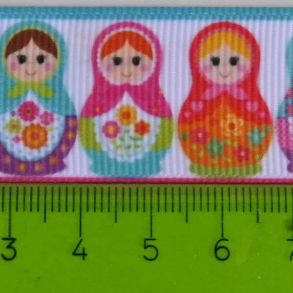 Grosgrain lint 2, 5 cm "matryoshka"