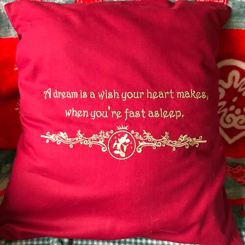 Pillow for Bedroom Disney Quote Velvet a Dream is a Etsy