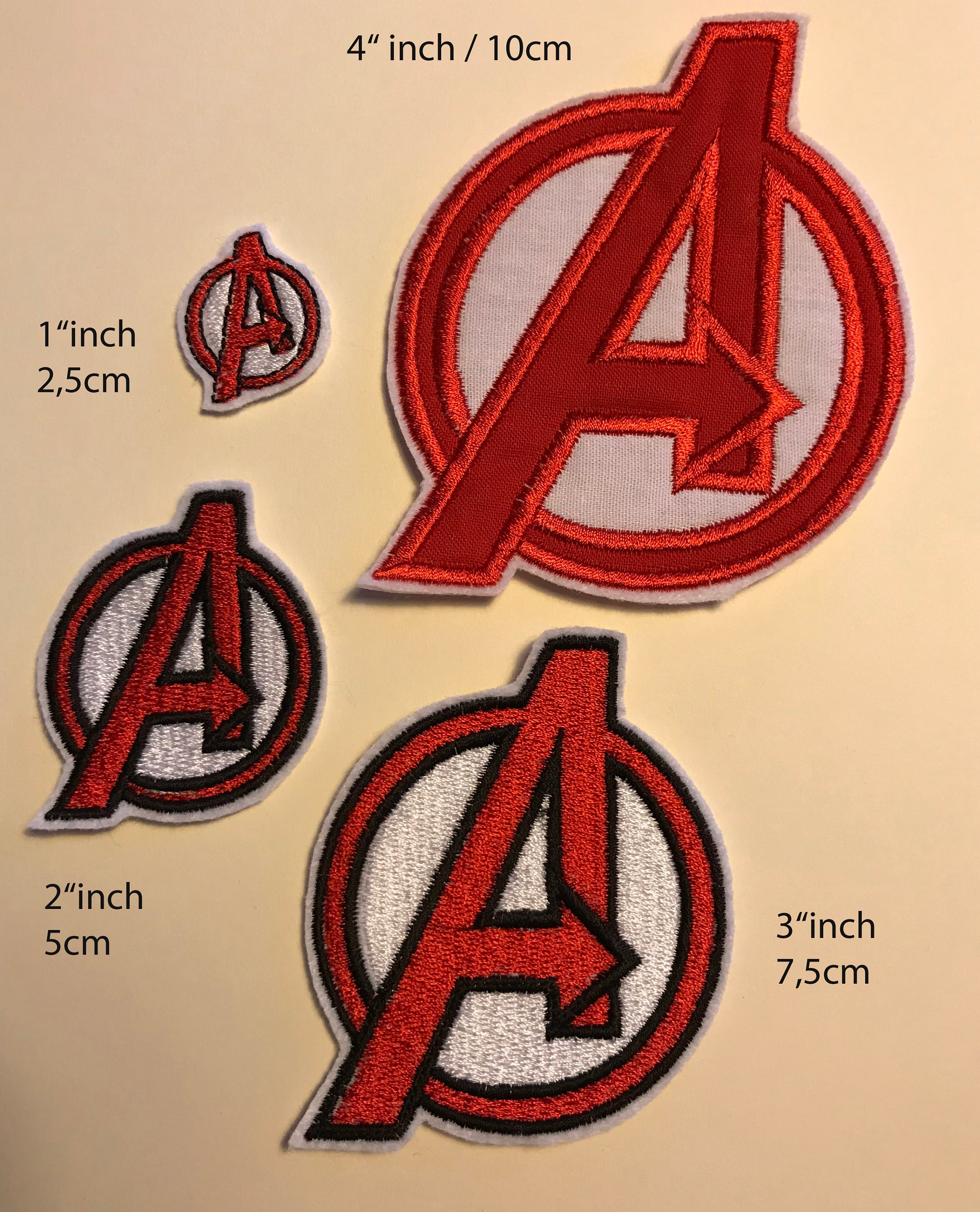 AVENGERS LOGO - AUFNÄHER / PATCH - Grau/Schwarz MARVEL ENDGAME