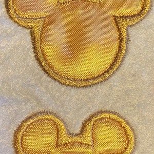 Applikation / Tygmärke "Mr. Mouse Gold"