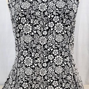Vanessa Virginia Anthropologie Peplum Top Corset Back Black White Floral Romantic Blouse Size Large afbeelding 1