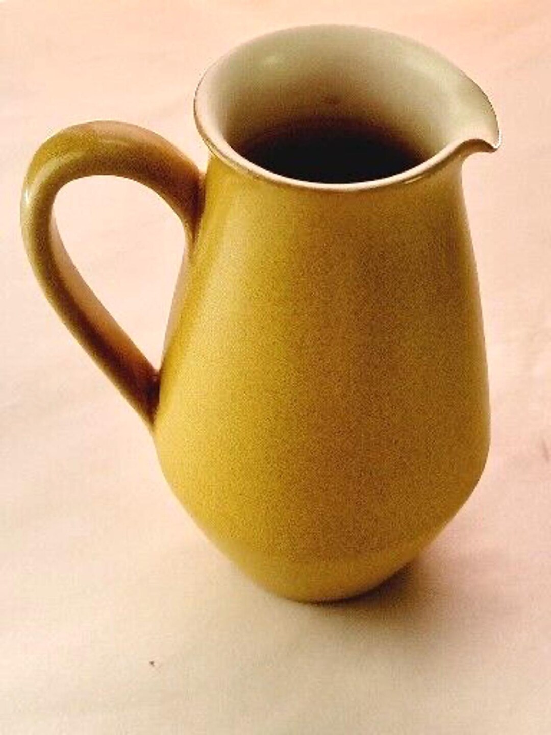Vintage Denby Langley Ode Stoneware Creamer Pitcher 3oz Mustard Yellow ...