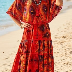 chinese dress ladies Thai Rose Maxi Dress  Siesta Crafts