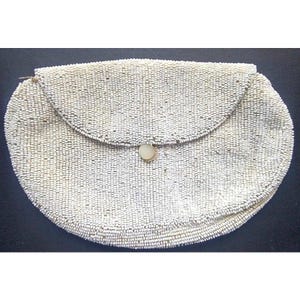 Antique Beaded Belt Bag Small Purse Wallet W/ Belt Loop Made In Belgium 1920's