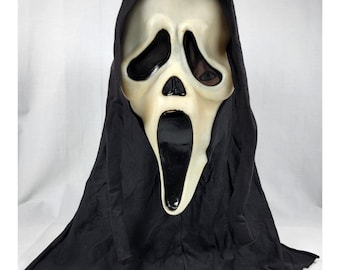 Vintage Fun World Ghost Face Gen 1 Glow Mask Small Dot Rare Scream Horror Collectible 11.5"