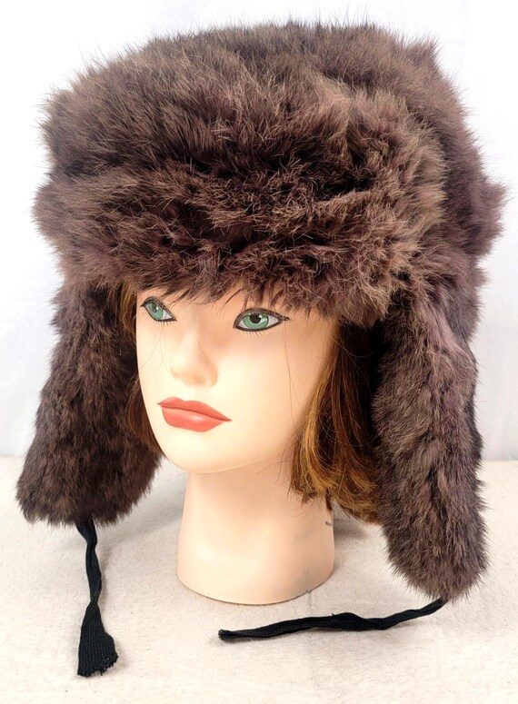 Soviet Rabbit Hat Vintage 1975 Soviet Rabbit Fur Ushanka – Authentic US… - Gem