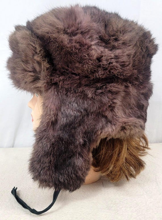 Soviet Rabbit Hat Vintage 1975 Soviet Rabbit Fur Ushanka – Authentic US… - Gem