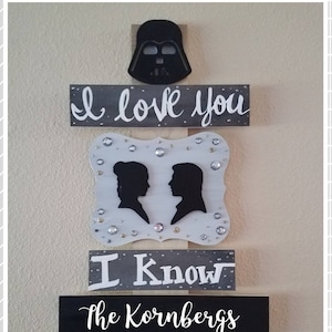 Personalized Star Wars Wedding Stats Wood Sign - 2ft Wall Art
