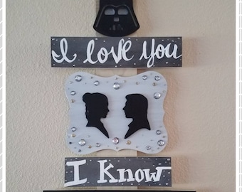 Personalized Star Wars Wedding Stats Wood Sign - 2ft Wall Art