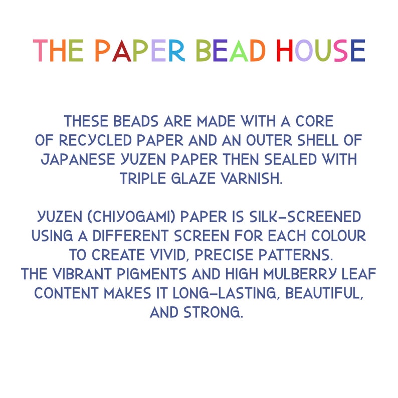yellow beads Japanese beads Paper beads