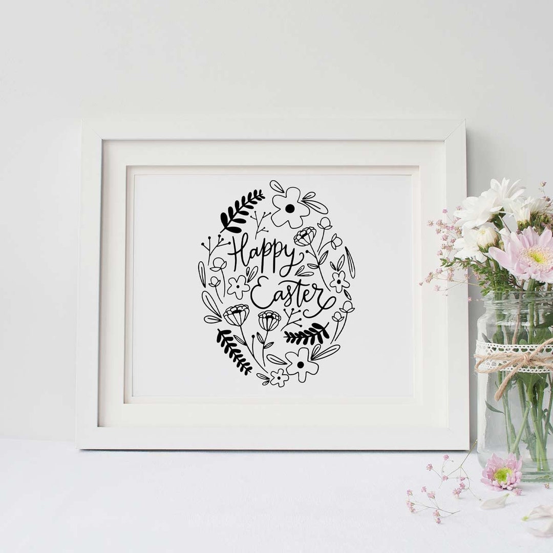Happy Easter Egg SVG Cut File - Etsy