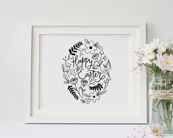 Happy Easter Egg SVG Cut File