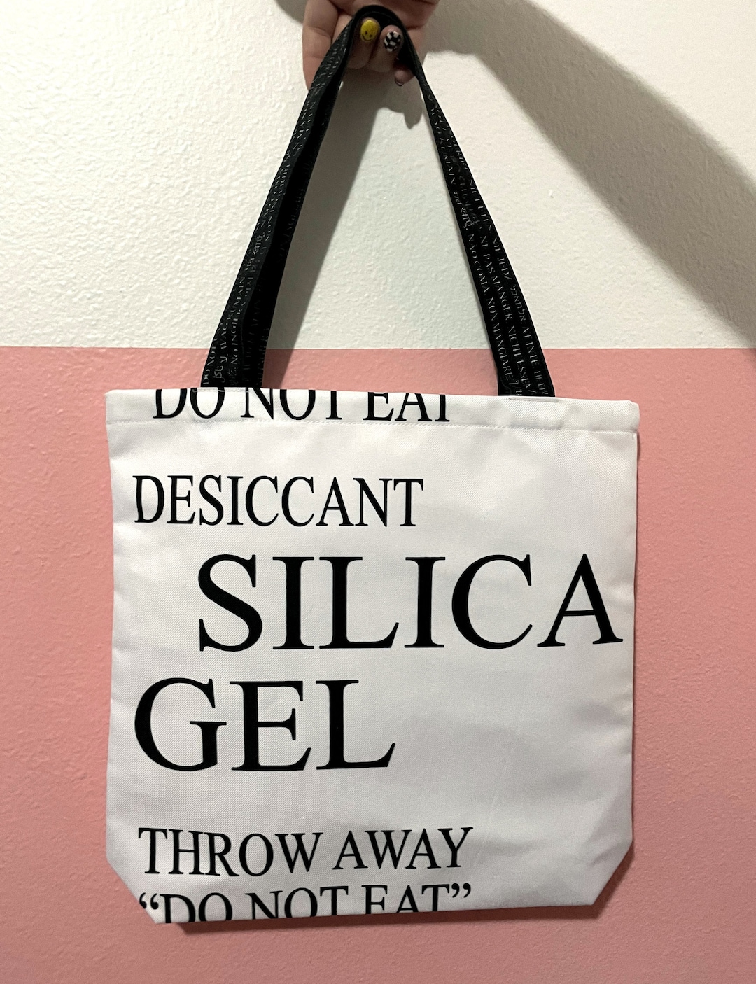 SILICA GEL Tote Bag Do Not Eat Shoulder Purse Reusable Grocery