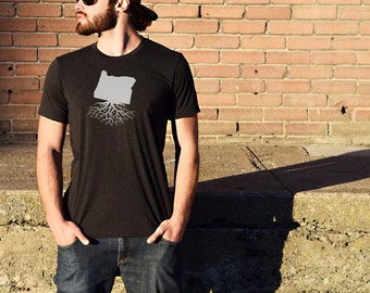 Tenacitee Mens Living in Hawaii Oregon Roots T-Shirt Tenacitee Mens Living in Hawaii Oregon Roots T-Shirt