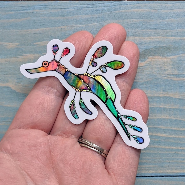 Weedy Sea Dragon Holographic Sticker