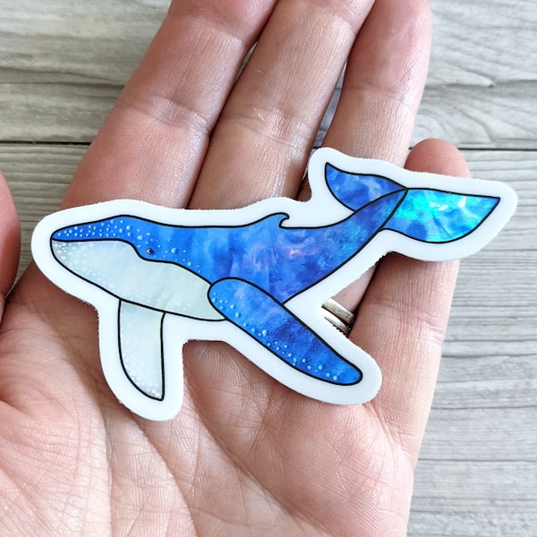 Humpback Whale Holographic Sticker